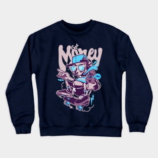 Skating Big Mouse Crewneck Sweatshirt